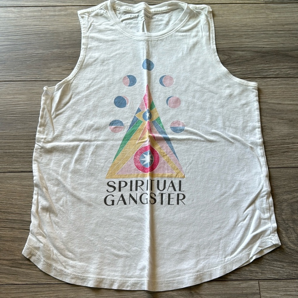 Spiritual gangster graphic tank top